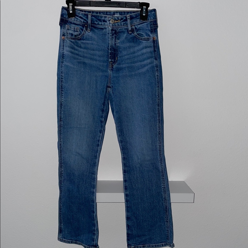 Old Navy High-Rise Vintage Cropped Flare Blue Jeans